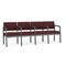 Lesro Lenox Steel 4 Seat Tandem Seating Metal Frame, Charcoal, RF Nebbiolo Upholstery LS4103 - alternate 1